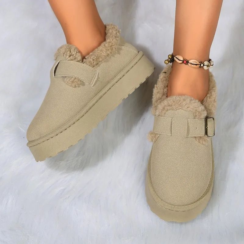 2024 New Winter Flat Shoes Women's Snow Boots Plush Warm Winter Thick Fashion  Women's Boots