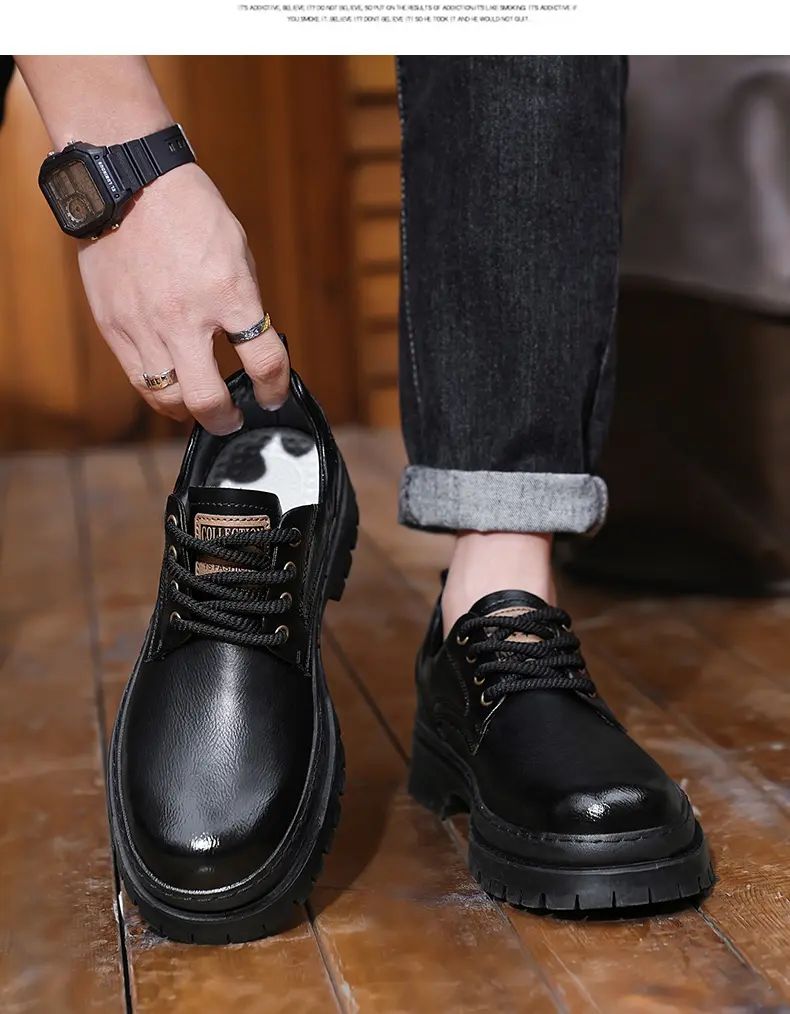 [ENLEN & BENNA] High-quality autumn and winter series men's shoes British fashion low-top men's leather shoes