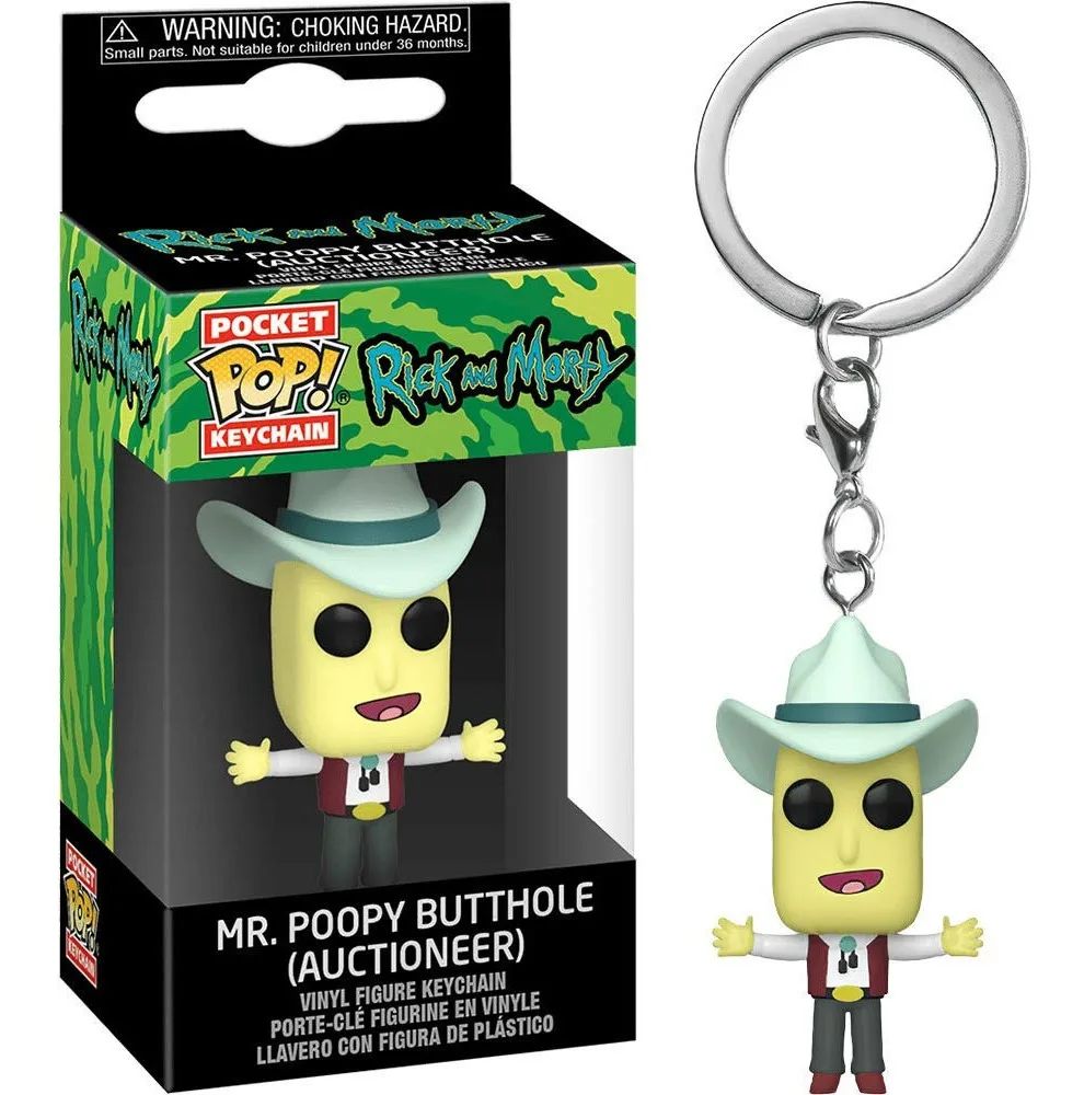 Funko Pop NEW Rick and Morty TINKLES MR. POOPY Keychains Vinyl Figure Keychain Krombopulos Pickle Rick Pocket Pop Keychain Toy