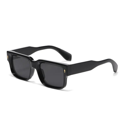 JNPCXI Óculos de Sol Retrô Quadrados Femininos Listras de Leopardo Sombras UV400 Rebites da Moda Masculinos Óculos de Sol Transparentes Gradiente
