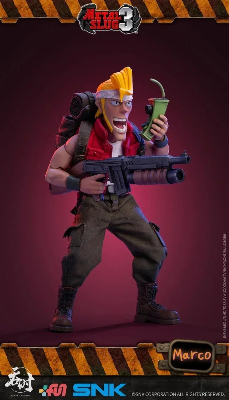 TUNSHI Studio Original SNK Model Official Metal Slug 3 Marco Tarma Clark Still RALF JONES Rebel Soldier 1/12 Boneco de Ação de Brinquedo
