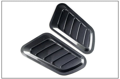 2PCS Car Hood Tuning Decoration Stickers Universal Air Intake Auto Hood Scoop Bonnet Vent Cover Carbon Fiber Decoration Styling