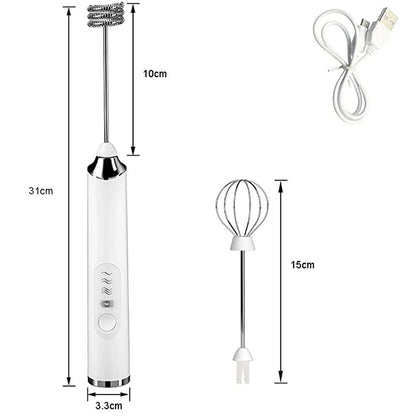 Espumador de Leite Elétrico TINSOL, Portátil Sem Fio, Potente, Recarregável via USB, Prático, Para Café e Leite, Batedor de Cozinha