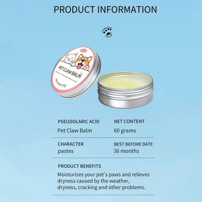 50g Creme Hidratante para Patas de Animais de Estimação Creme para Patas de Gatos Domésticos Creme para Patas de Cães Inverno Cuidados com as Patas de Gatos Hidratante para Patas de Cães