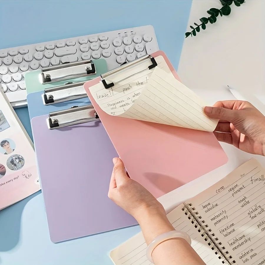 Simple A5 Bill Clipboard Memo Pad Clip Board Loose-leaf Notebook File Writing Pad Clamps Paper Holder Office School Supplies