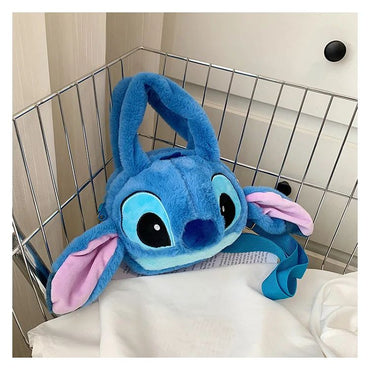 Disney Lilo & Stitch Plush Toys Kawaii Plush Messenger Bag Girl Handbag Anime Stuffed Toys Children Cartoon Plushie Soft Bag