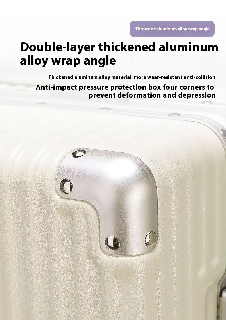 Carry on Suitcase Aluminum Frame with Colorful Silent Spinner Wheel TSA Lock Travel Trolley Case High-quality Rolling Luggage