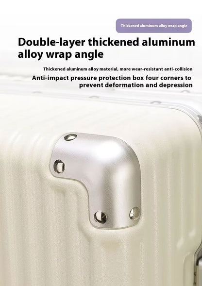 Carry on Suitcase Aluminum Frame with Colorful Silent Spinner Wheel TSA Lock Travel Trolley Case High-quality Rolling Luggage