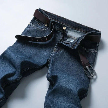 Mens High Quality Jeans Fashion Straight Denim Pants Men Classic Casual Jeans Male Plus Size Denim Trousers Ripped Jeans 28-40
