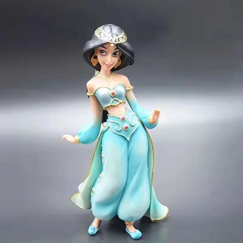 20cm Disney Frozen Rapunzel Jasmine Snow White Figure Toy Resin Ornaments Doll Gift Room Decoration Anime Action Model Kids Gift