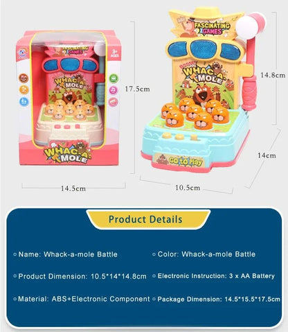 2025 New whack-a-mole electric toy baby early education enlightenment game console children interactive knock knock music toys