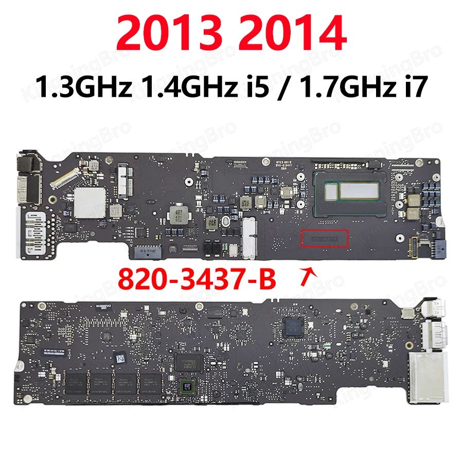 Placa Lógica Original A1466 para Macbook Air 13" A1369 A1466 Placa-mãe i5 i7 4GB 8GB 2010 2011 2012 2013 2014 2015 2017