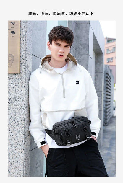 OZUKO  Tactical bag Fanny Pack Outdoor Sports Tactical  Multifunction Waterproof Male Chest Bag Mens Crossbody Bags