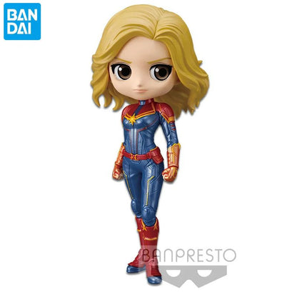 BANDAI Original Banpresto Qposket Marvel Vingadores Homem de Ferro Capitão América Loki Thor Figuras Colecionáveis