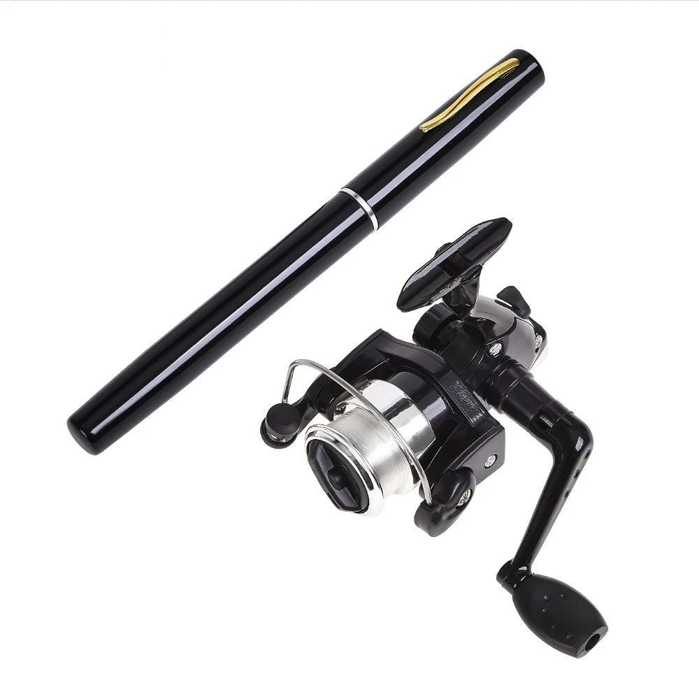 1set Pen Fishing Rod Spinning Wheel Fishing Wheel Portable Pocket Ice Fishing Rod Sea Rod  Gear Telescopic  canne a peche
