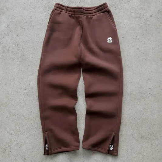 Vintage Graphic Print Streetwear Men Pants Fashion Hip Hop Joggers Men Clothing Casual Loose Buckle Feet Sweatpants Trousers