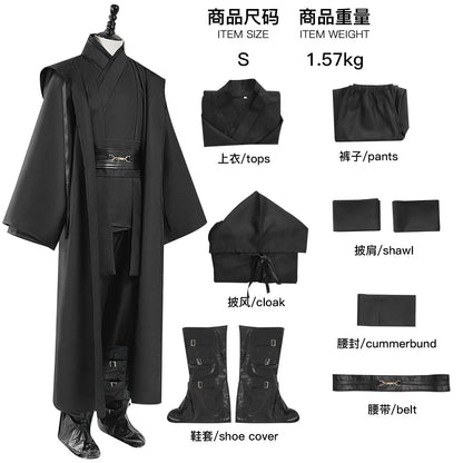 Obi Wan Kenobi Jedi Warrior Cosplay Costume Adult Kids Unisex Cloak Friar Uniform Robe Full Set Halloween Carnival Outfits