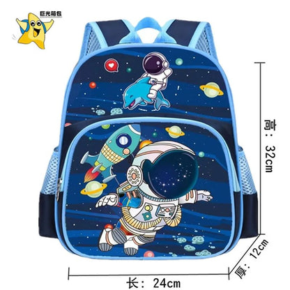 Kindergarten children schoolbags spine protection and load reduction boys and girls backpacks lightweight printed backpack