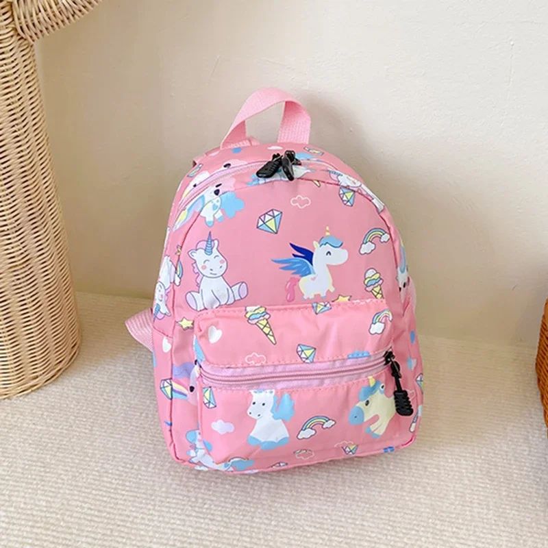 Mochila Infantil Desenho Animado Dinossauro Unicórnio Padrão Bebê Fofo Jardim de Infância Escolar À Prova D'Água Bolsas Infantis Meninos Meninas Mochilas