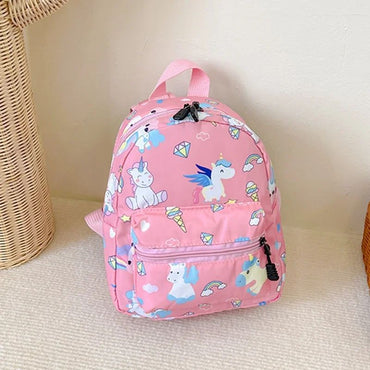 Mochila Infantil Desenho Animado Dinossauro Unicórnio Padrão Bebê Fofo Jardim de Infância Escolar À Prova D'Água Bolsas Infantis Meninos Meninas Mochilas