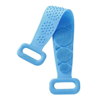 1 Esponja Corporal de Silicone, Escova Esfoliante Corporal, Toalha de Banho Esfoliante, Esfregão para as Costas, Esfoliação da Pele, Cinto de Massagem e Limpeza para Banho, Extensível