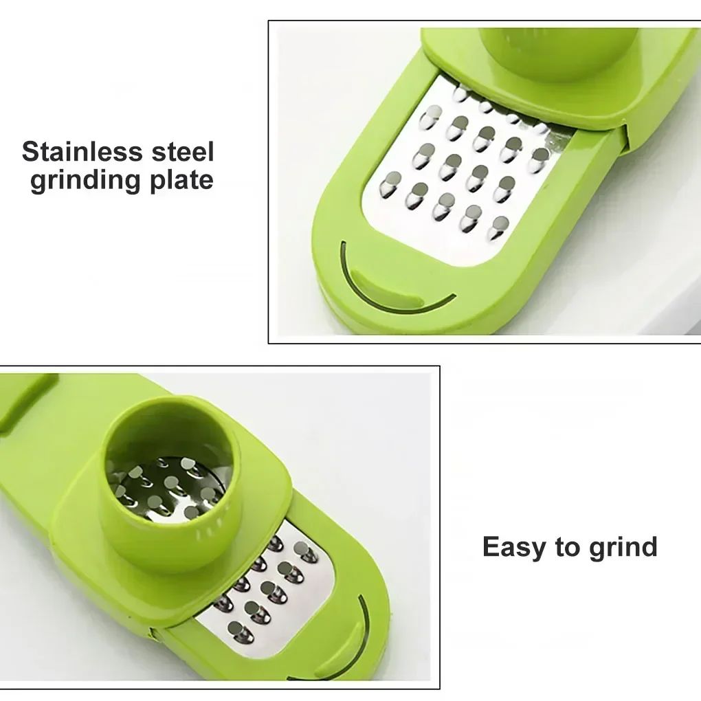 1-Piece Multifunctional Manual Garlic Crusher Ginger Garlic Grater Garlic Cutter Peeler Kitchen Tool with Excellent Functionalit