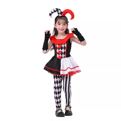 2026 New Sydanne New Variety Clown Skirt Dress Set Cosplay Costume  Cute Clown Clothes Masquerade Halloween Costume