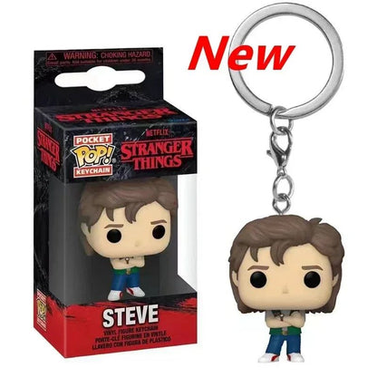 Chaveiro Funko de bolso ELEVEN demogorgon DUSTIN Barb steve Chaveiro Bonecos Colecionáveis ​​de Figuras de Ação Brinquedos para crianças Presentes