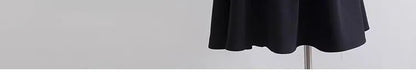 Plus Size High-waisted Slimming Black Draped Skirt Medium-length Umbrella Skirt For Women Thinning A- line Body Shaper