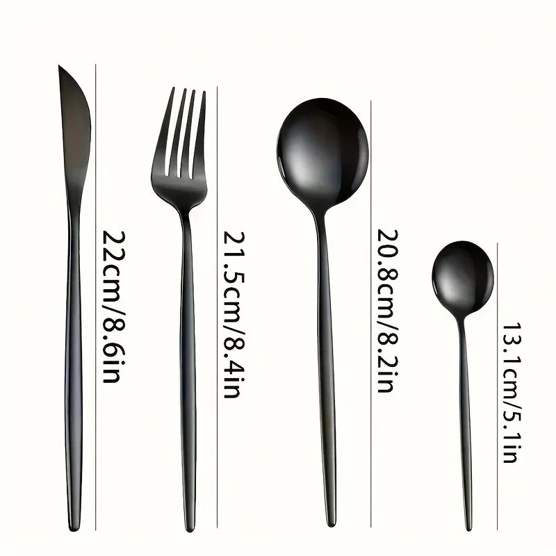 24/48pcs Stainless Steel Cutlery Set Dishwasher Safe Home Kitchen, Parties Holidays  Includes Forks, Knives, Spoons