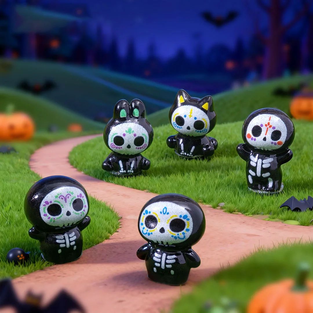 10-100pcs Halloween Mini Funny Ghost Owl Bat Figurine Desktop Decoration DIY Accessories Resin Micro Landscape Home Decorations
