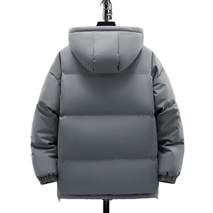 Jaqueta Curta de Pesca de Inverno da Moda, Gola Alta, Solta, Acolchoada com Algodão, Jaqueta Quente à Prova de Frio Tamanho Grande para Adolescentes