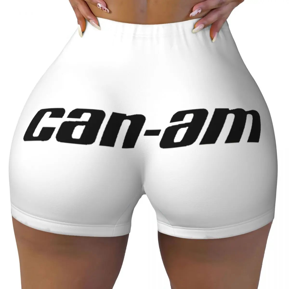 Custom Women's BRP ATV Unisex Can Am Logo Workout Yoga Shorts Athletic Gym Volleyball Biker Shorts