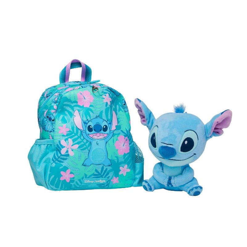 Miniso Disney Stitch Kawaii Children Schoolbag Set Cartoon Student Bookbag Lunch Bag Pen Case Casual High Capacity Backpack Gift