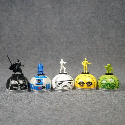 Cápsula Star Wars Darth Vader Stormtrooper Imperial Yoda R2-D2 C-3PO Bonecos de Ação Enfeites de Mesa Brinquedos Colecionáveis Presentes
