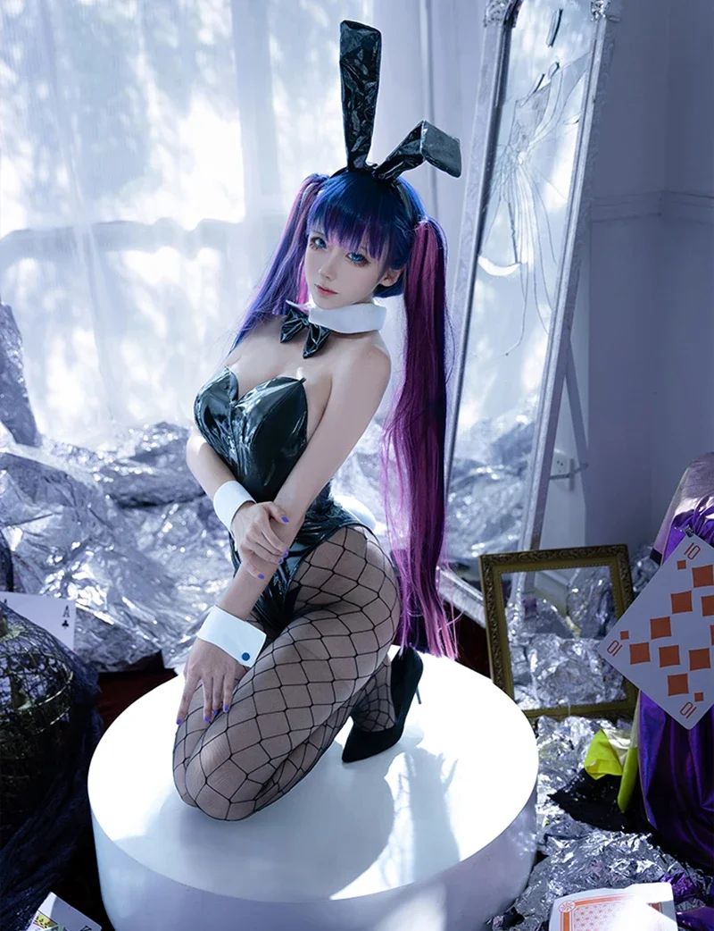 Panty&Stocking Cosplay Bunny Costumes Halloween Christmas Party Sets Uniform Suits