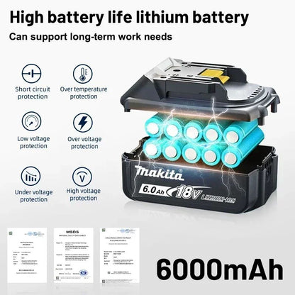 Bateria Makita 18V para ferramentas elétricas Makita 18V A bateria recarregável Makita BL1860B 18V pode substituir a BL1850B LXT400