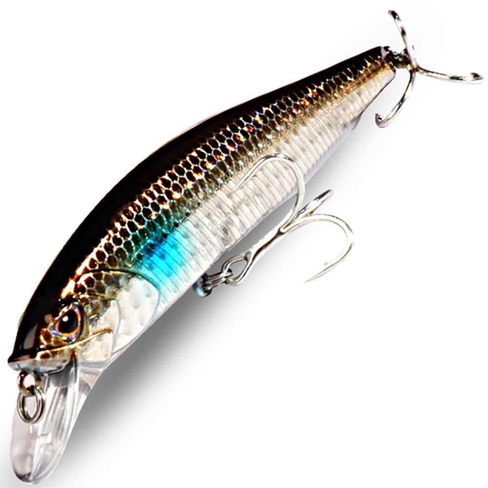 Minnow Afundante 19g Jerkbait Flutuante 15g Isca de Pesca Anzóis Triplos Swimbait Pesca Popper Tackle Wobbler Isca Artificial