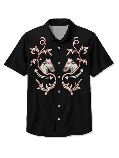 Men's Shirt Summer Casual Fashion Short Sleeved Shirt For Men Loose Breathable H