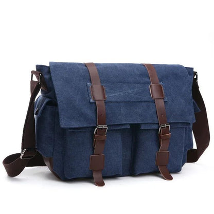 Retro Men Messenger Bags Vintage Canvas Handbags Leisure Work Travel Bag Man Business Crossbody Bags Briefcase For Male Bolsas