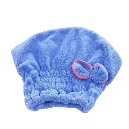 Microfibre Quick Hair Drying Bath Spa Bowknot Wrap Towel Hat Cap For Bath Bathroom Accessories Shower Cap for Women Hair Cap