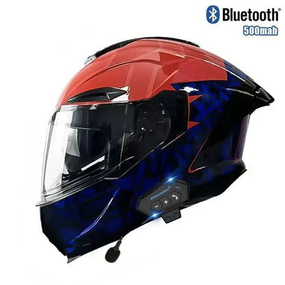 Capacete Articulado de Moto com Bluetooth Lente Dupla Off-road Capacete de Corrida Cascos para Moto Capacete de Moto Aprovado pelo DOT Para BMW