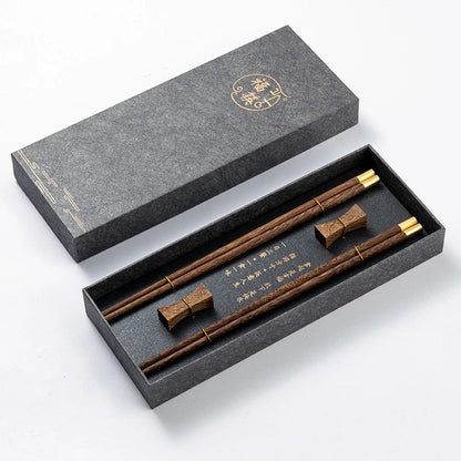 Hashis de Sândalo Vermelho Natural de Alta Qualidade Premium Conjunto de Talheres Utensílios de Mesa Domésticos para Presente Hashis Chineses