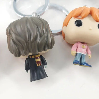 2025 Novo Chaveiro FUNKO Harry com Caixa Ginny Ron Fawkes Hedwig Hermione Pocket Boneco de Ação de Vinil Brinquedos Presentes Decoração