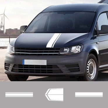 2PCS Car Hood Stickers For Volkswagen VW Caddy MK1 MK2 MK3 MK4 4 3 2 Maxi Kombi Camper Van Cover Engine Vinyl Decals Accessories