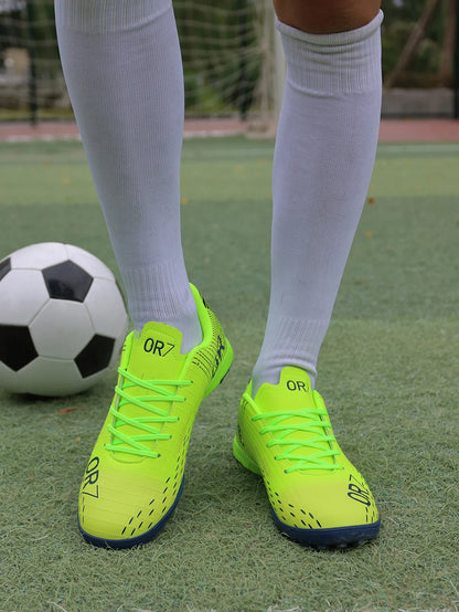 TF/FG Football Field Boots Original Men Women Studded Football Shoes Turf Match Ultralight Soccer Shoes Cleats Unisex Resistant