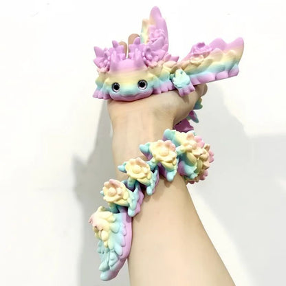 3D Print Toy Salamander Dragon Desktop Ornament 3D Print Animals Home Office Crafts Print Character Action Figure Christmas Gift
