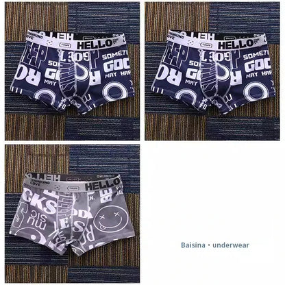 Men Underwear BoxerShorts Cotton Man Panties Male Boxers Breathable Comfortable Mens Printed Underpants Sexy cuecas calzoncillos