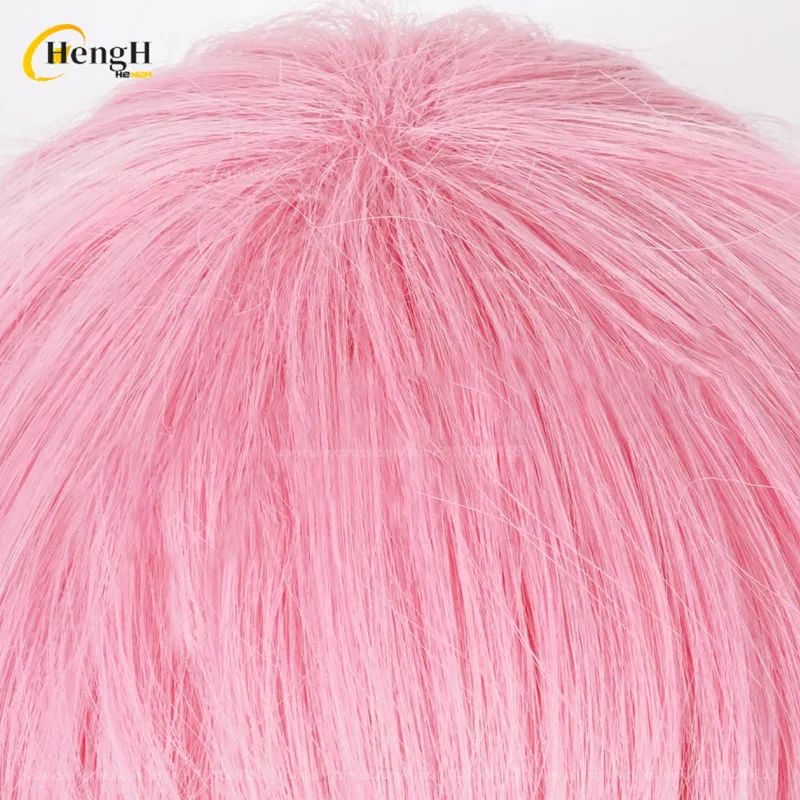 In Stock Anime Synthetic Sanzu Haruchiyo Cosplay Wig Long 56cm Pink Wig And Ear Clips Heat Resistant Fiber Hair RWig + A Wig Cap