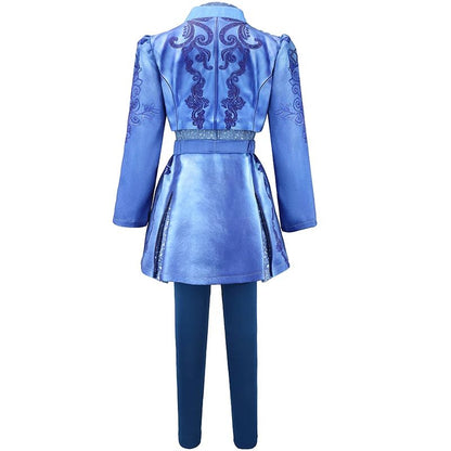 Movie Descendants 5 Dark Fantasy Cosplay Chloe Blue Princess Queen of Hearts Costume Girls Halloween Performance Outfit